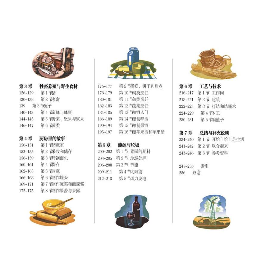 全2册自给自足生活简明指南+户外生存图鉴种植常见农作物蔬菜畜牧养殖木工泥瓦工房屋建筑储存食物酿酒末日生存农场生活百科书籍-图3