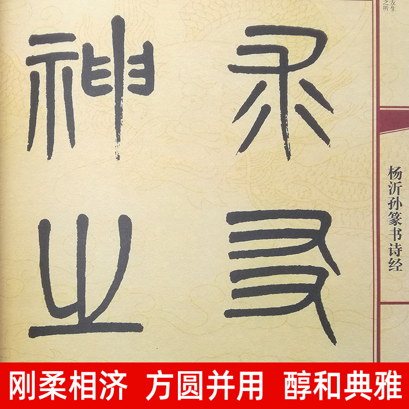 正版包邮 杨沂孙篆书诗经 中国历代名碑名帖放大本系列 历代书法经典教程初学者入门大小鸟篆毛笔软笔书法字帖古诗词集字临摹范本 - 图1