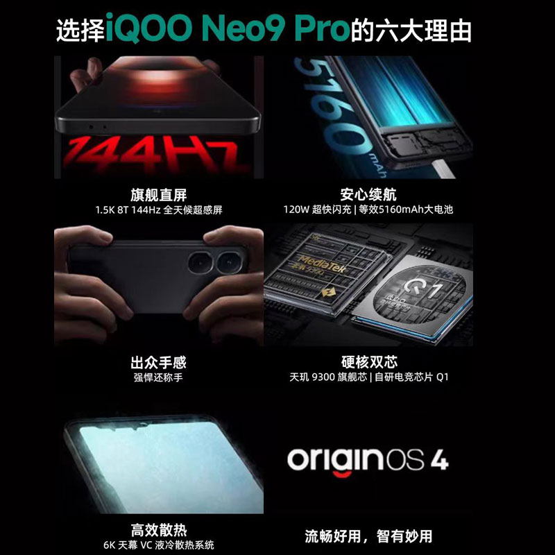 vivo iQOO Neo9 Pro全新正品5G全网通电竞游戏拍照手机neo9pro-图2