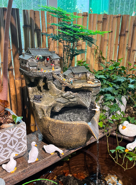 庭院流水罐造景水循环