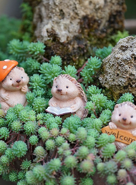 可爱小兔子田园创意小动物盆景摆件多肉微景观花盆盆栽装饰品庭院