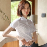 Рубашка, классический костюм, летняя тонкая приталенная свежая кукла для работы, короткий рукав, кукольный воротник