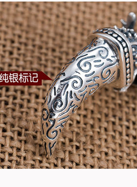 项链泰银狼牙男士吊坠韩版霸气
