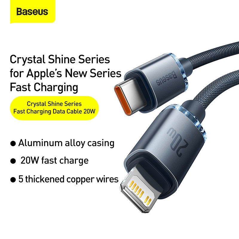 USB Type C PD 20W Cable适用于iPhone 13 ProMax Charging Cable充电线pd20W快充12充电线typec转lighting - 图0