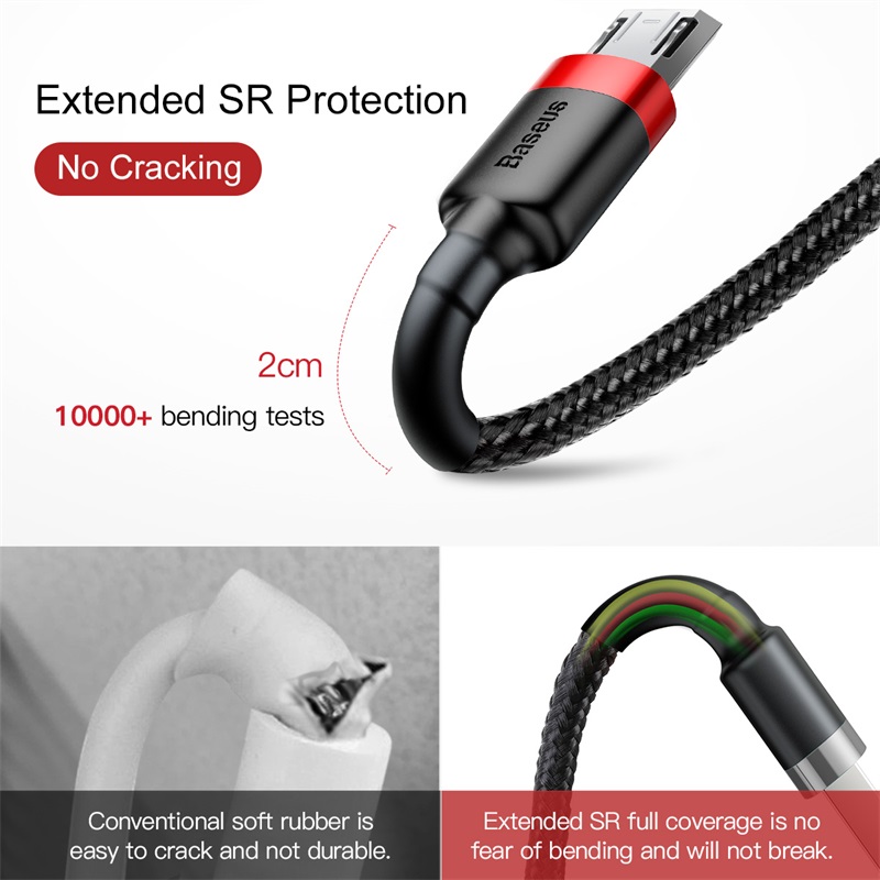 Baseus Micro USB Cable 2.4A Fast Charging 安卓数据快充充电线 - 图1