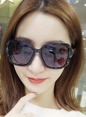 近视墨镜大框瘦脸优雅女可配度数