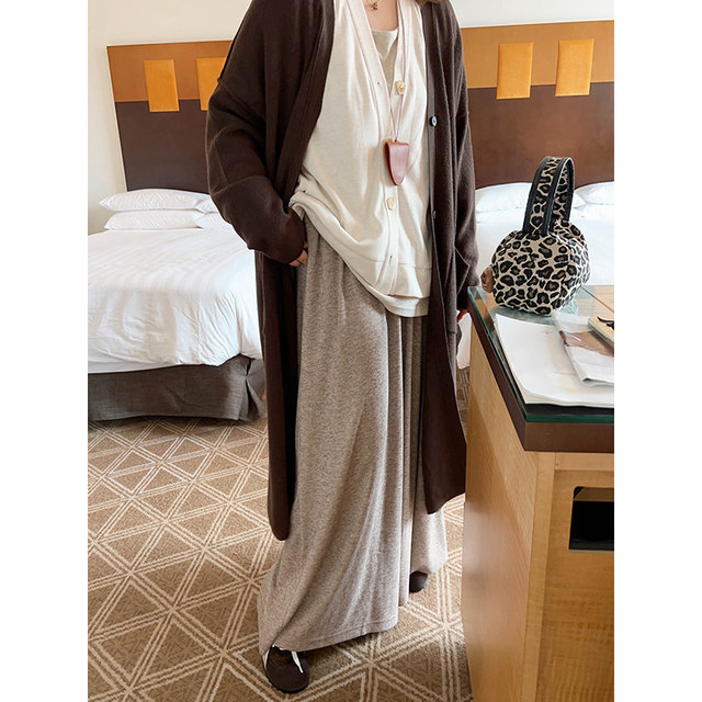 Suit stitching fake two-piece top high waist culottes