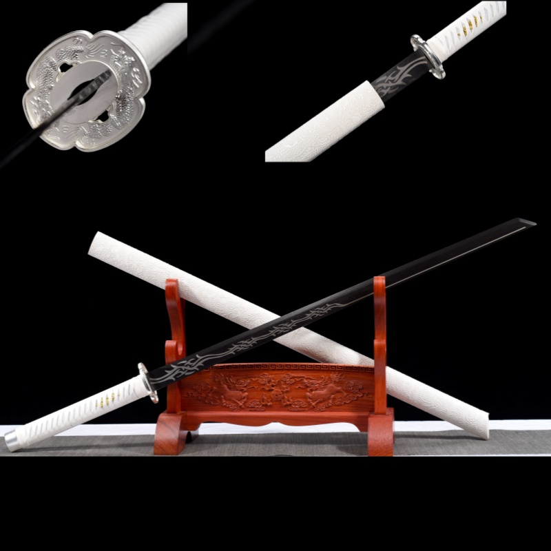 龙泉唐横刀宝剑锦衣卫绣春刀汉剑一体高锰钢钢刀防身冷兵器未开刃 - 图2