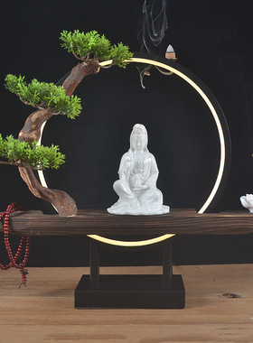 家居客厅摆件陶瓷器佛像观音菩萨