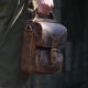 Postman's bag with cowhide leather retro casual crossbody bag