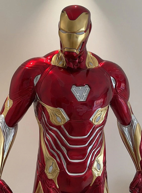 MK7漫威钢铁人1:1全身发光MK50玻璃纤维落地大摆件店铺客厅装饰雕