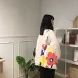 LTNS Self -Made не может устоять перед словами Qiaoya ya ya красочная сумка для цветов -холст