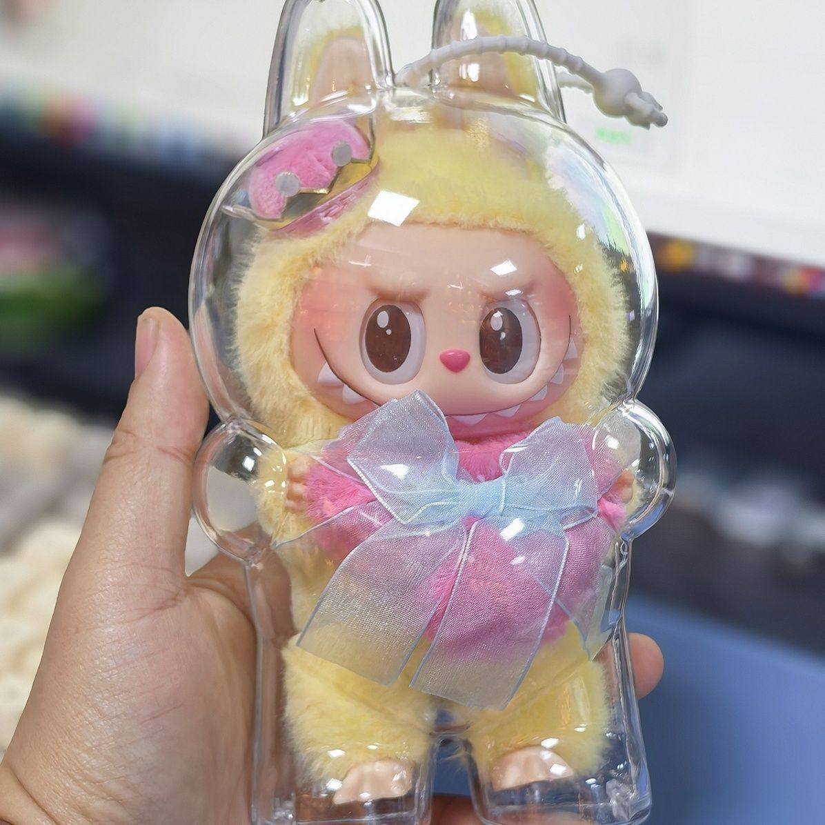 象棋皇后透明防尘防脏泡泡玛特盲盒保护壳labubu保护罩公仔保护壳,淘宝优惠券,粉丝福利购,淘宝优惠卷