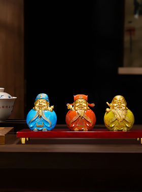 铜福禄寿三星摆件寿星公佛像