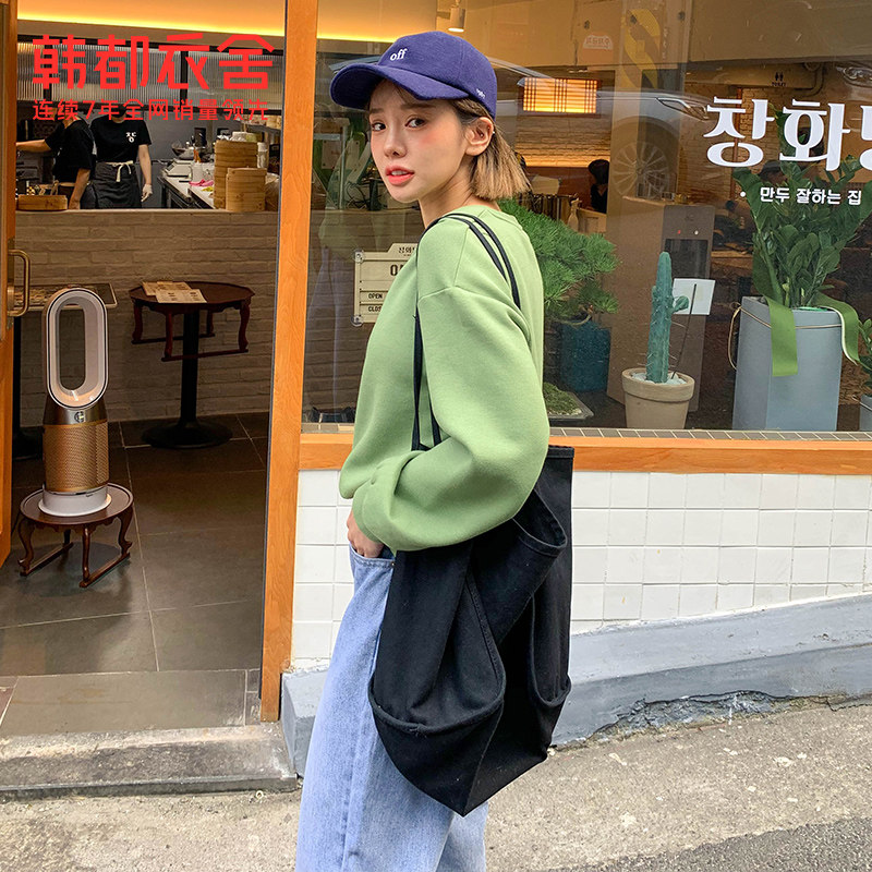 韩都衣舍2020秋装新款宽松薄款卫衣 韩都衣舍敏丽卫衣/绒衫