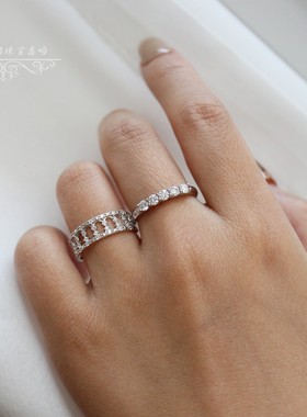 回馈款 日系高端VA同款镂空露珠戒指925纯银水滴满钻高级感指环女