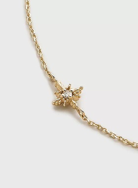 回馈款 日系小众设计感星星锆石手链s925银镀金礼物女精致质感