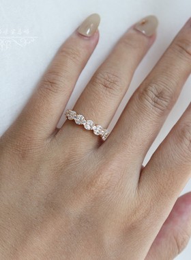 月光倾泻~高级感闪烁锆石戒指花瓣ins时尚气质爆款指环S925银镀金