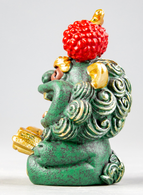 国潮青砂石风狮爷摆件