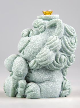 逗兽记青砂石摆件国潮桌面茶宠