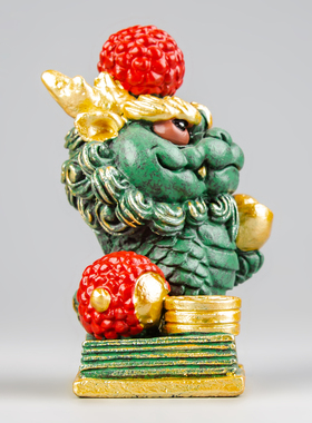 元宝在手一本万荔麒麟摆件