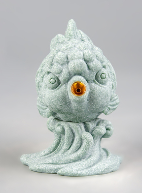 逗兽记青砂石摆件国潮桌面茶宠