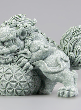 逗兽记青砂石摆件国潮桌面茶宠