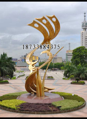 不锈钢凤凰大型动物园小区雕塑