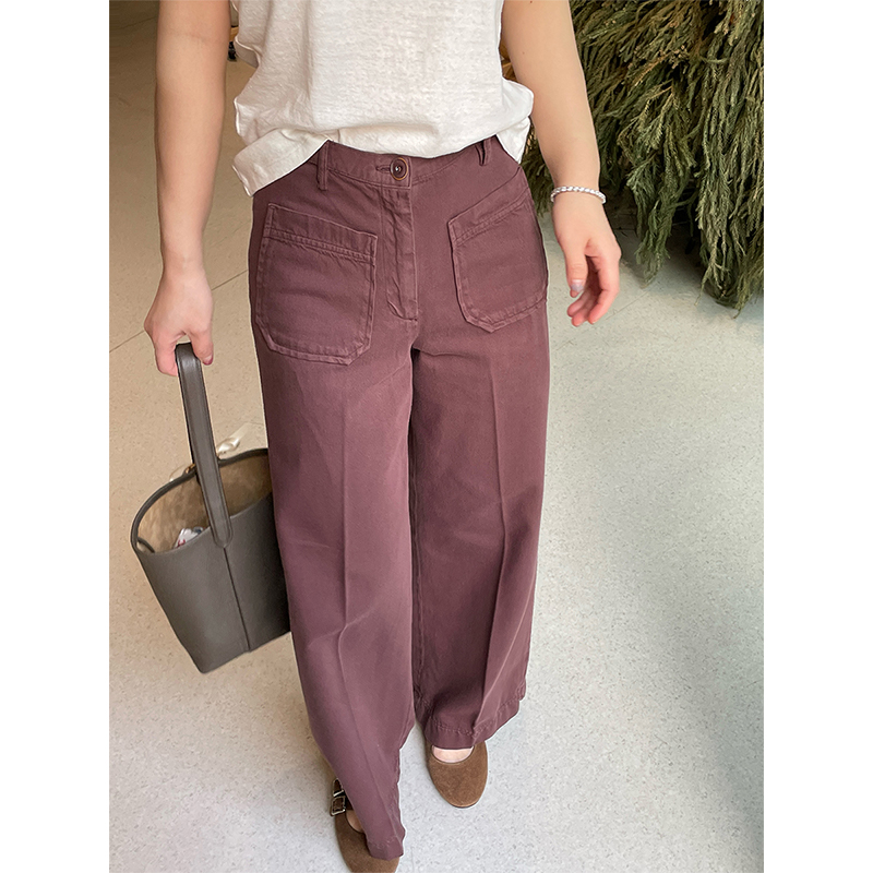 【现货】设计师品牌SESSUN 25PS休闲百搭直筒裤JULY - 图2