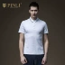 Pin Li nam ve áo thun nam 2019 xuân hè mới Slim Slim màu ngắn tay áo cotton cổ áo thương hiệu áo sơ mi POLO - Polo áo phông polo nam Polo