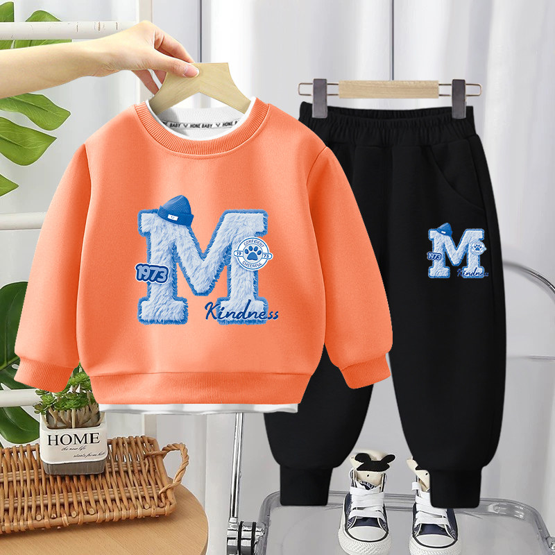 男童秋装套装2025新款中小童春秋款男孩儿童帅气卫衣两件套时尚潮,淘宝优惠券,粉丝福利购,淘宝优惠卷