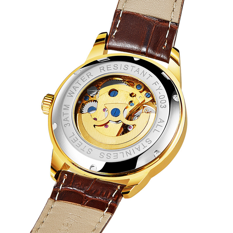 新款男士全自动镂空潮流运动机械表 度卡国产腕表