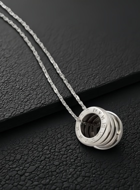欧美项链弹簧吊坠女款配饰品钛钢