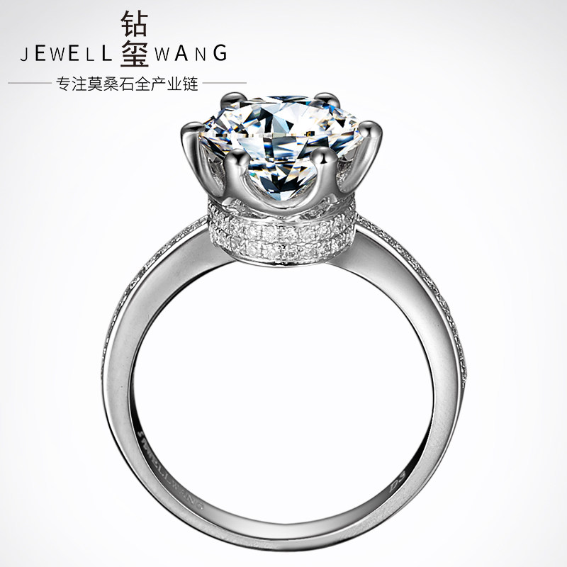 钻玺美国进口正品1克拉莫桑石钻石 jewellwang珠宝手饰