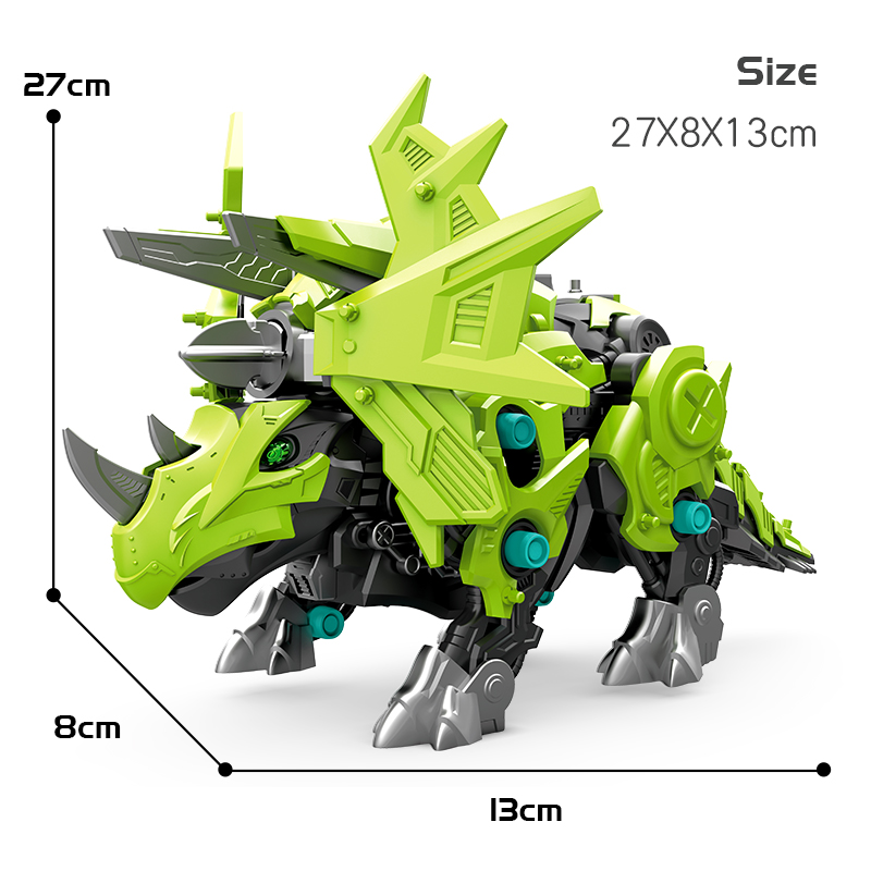 成奇隆拼装恐龙玩具男孩组合霸王龙三角龙迅猛龙仿真动物模型会走 - 图3
