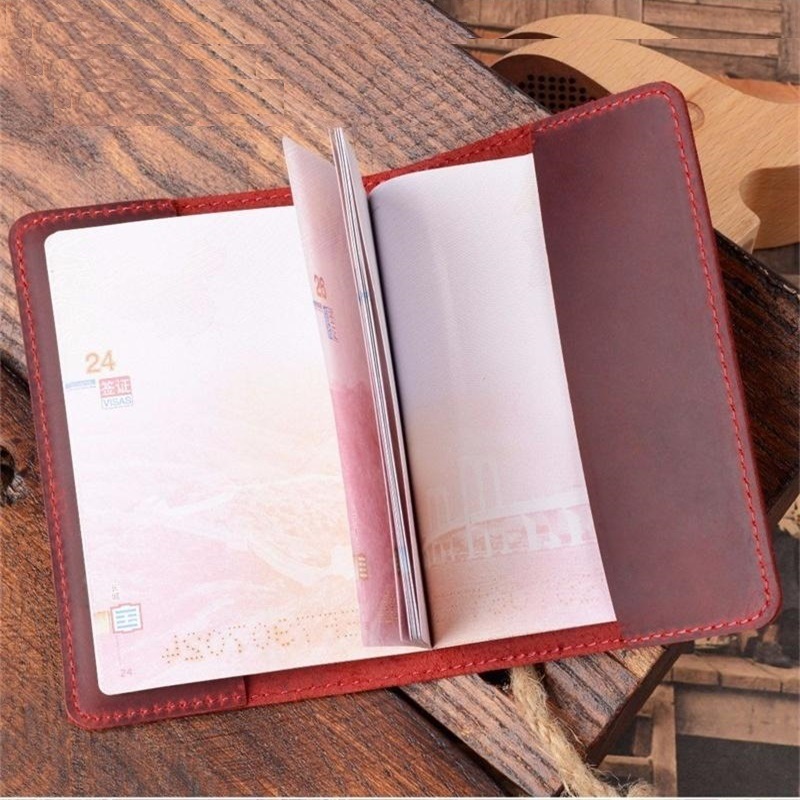 China Passport  Cover中国版真皮疯马皮护照套 护照包 旅行钱包 - 图1