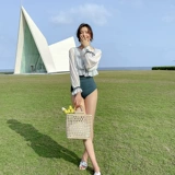 亦美珊 Купальник, лонгслив, коллекция 2021, по фигуре, защита от солнца, популярно в интернете