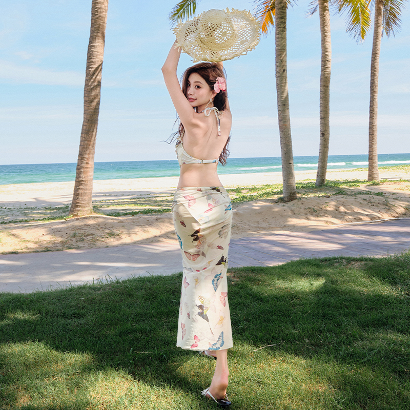 亦美珊分体式泳衣女士2025新款爆比基尼泡温泉套装海边度假三件套