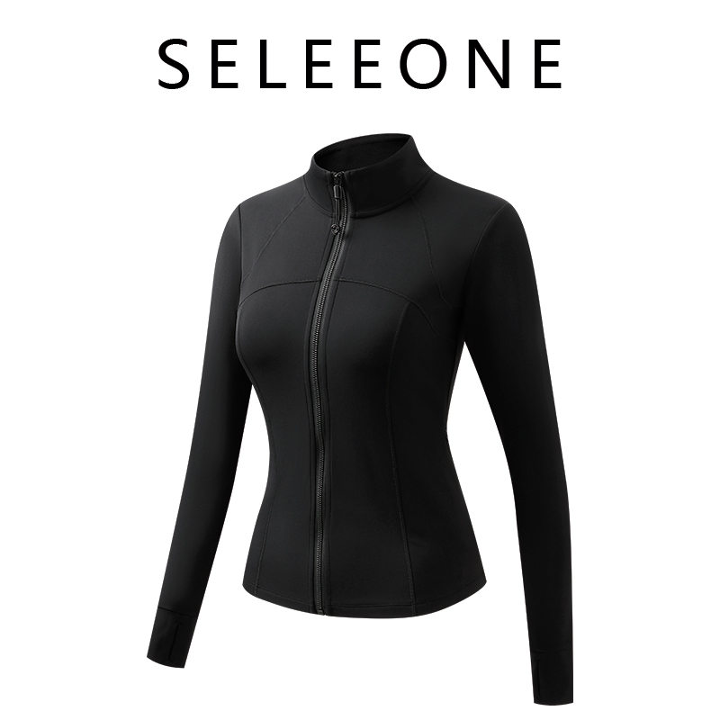 【源头品牌直发】秋冬锦氨小暖绒拉链开衫瑜伽秋冬外套2607 - 图1