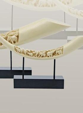 象牙摆件家居客厅玄关装饰品