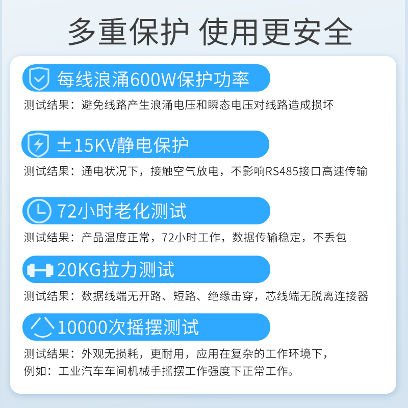 帝特usb转rs485/422串口数据线9针工业级转usb通讯模块转换器ft232r芯片防浪涌光电隔离双向传输公对公连接 - 图2