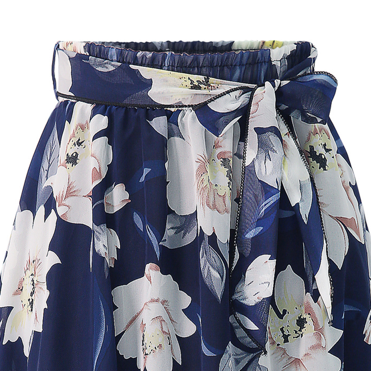 5XL large size women floral skirts 碎花大摆雪纺半身裙垂感 - 图2