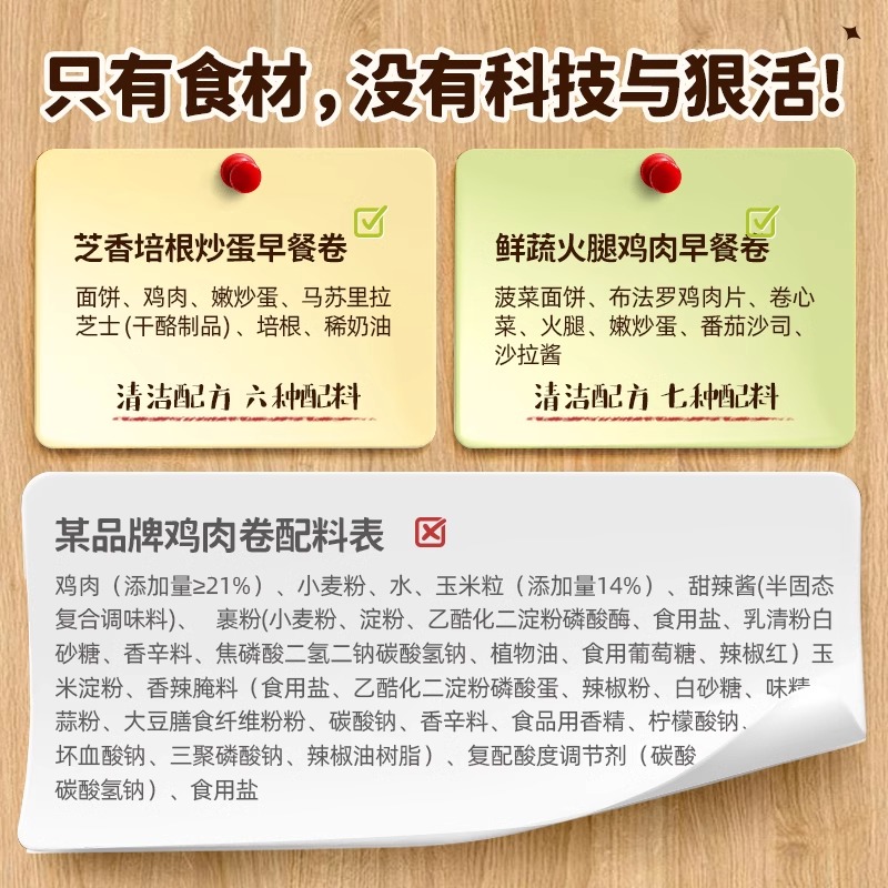 COOOOK轻烹烹阳光早餐卷芝士鸡肉卷营养早餐5盒装100g/盒懒人加热 - 图2