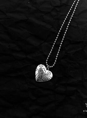 土酷蹦迪项链欧美冷淡风复古吊坠