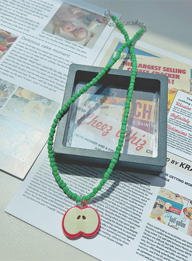 夏日新款苹果西瓜项链