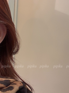 pipi原创复古美拉德琥珀爱心小熊耳钉耳饰女小众可爱甜酷耳环银针