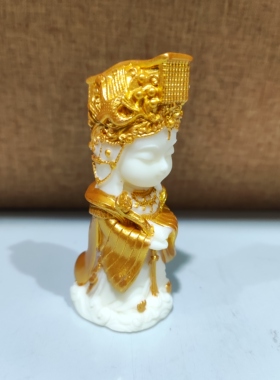 象牙果可爱妈祖小摆件家居办公室桌面摆件创意工艺品