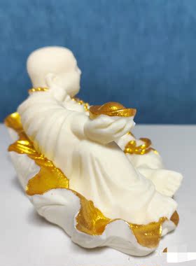 象牙果布袋荷夜弥勒汽车摆件笑口常开葫芦笑佛家居招财车载装饰品