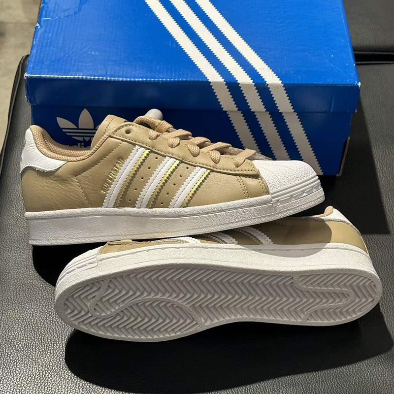 Adidas/阿迪达斯三叶草Superstar女子轻便耐磨运动休闲板鞋GZ3454 - 图1