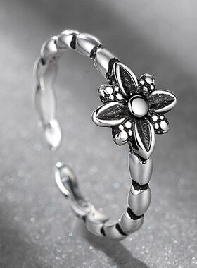 冷淡风复古开口可调节流行戒子